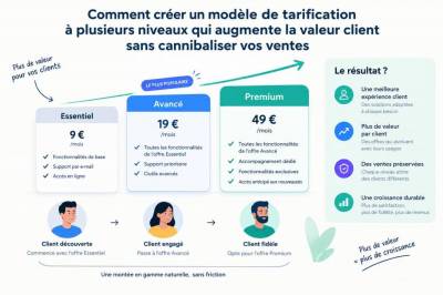 Comment créer un modèle de tarification à plusieurs niveaux qui augmente la valeur client sans cannibaliser vos ventes